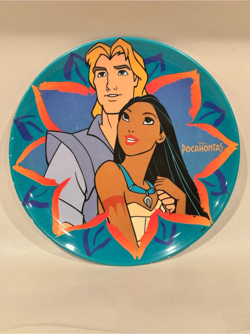 Pocahontas Disney Vintage Children’s 90’s Plate 8” Zak Designs John Smith